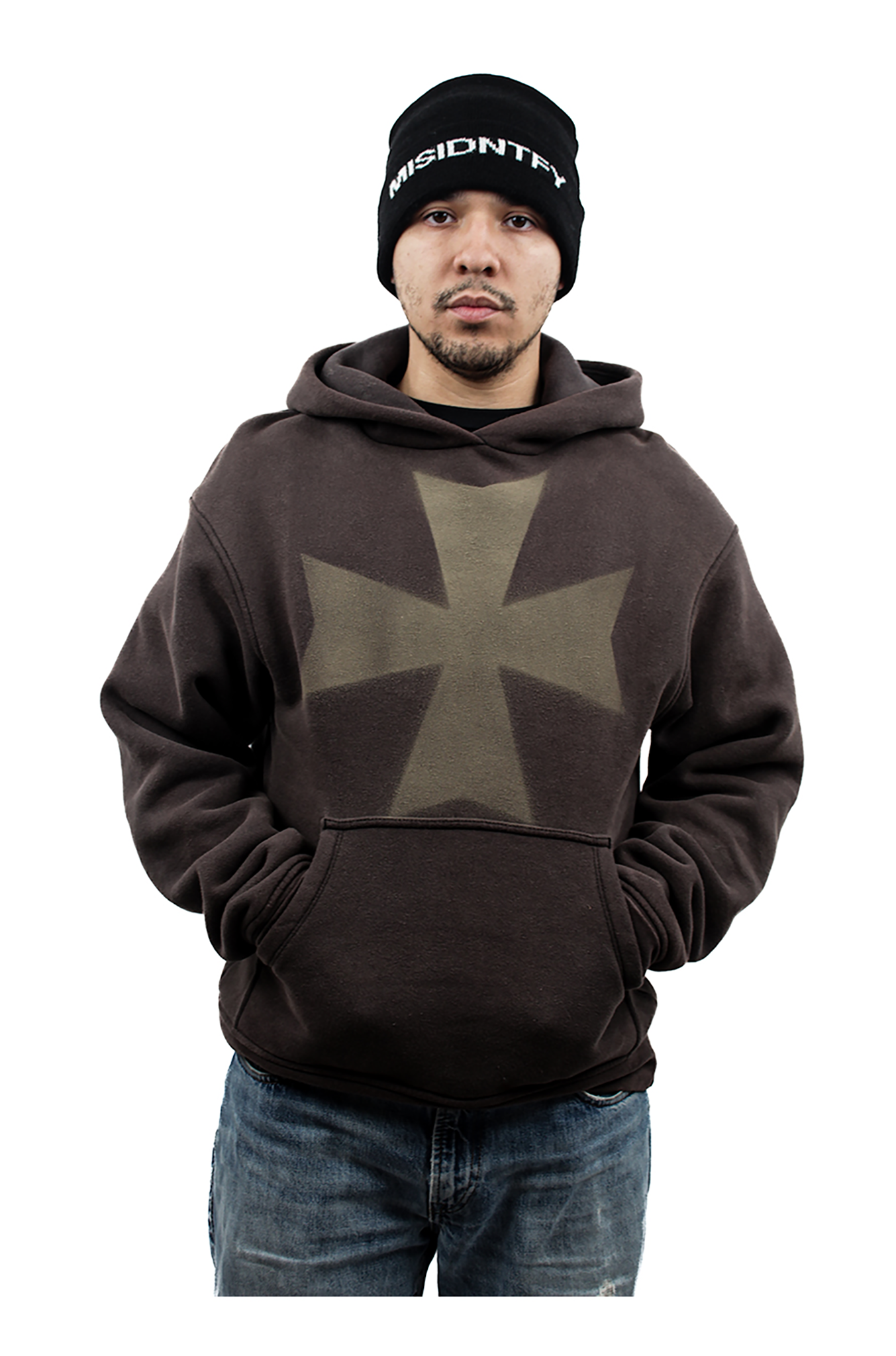 CROSS PATTÉE HOODIE - DECAYED BLACK