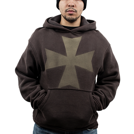 CROSS PATTÉE HOODIE - DECAYED BLACK